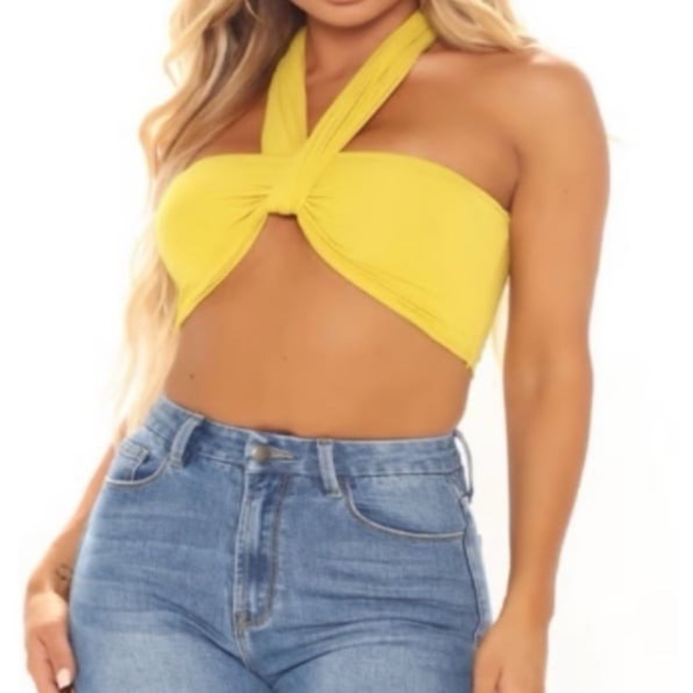 Fashion nova large travel to the tropics halter top